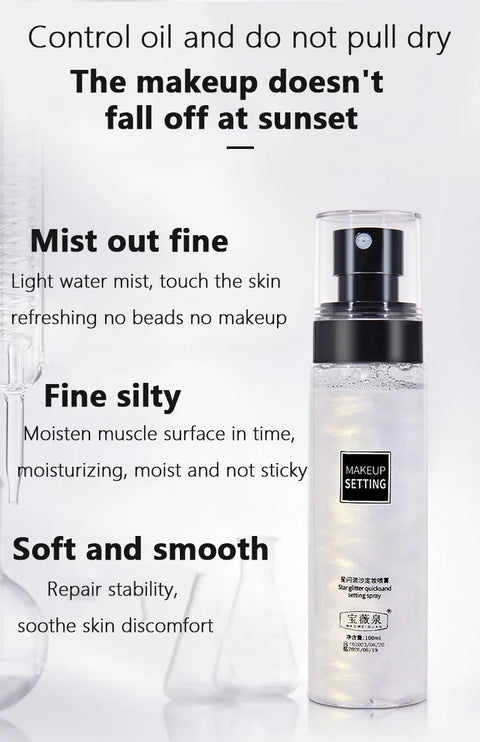 100ml Long-Lasting Makeup Fixing Spray Waterproof Sweatproof Oil-Control Hydrating Setting Mist for Perfect Cosmetics Finish