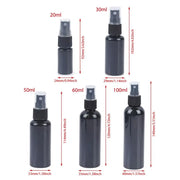1Pcs Perfume Cosmetic Face Hydration Refillable Spray Bottle 20/30/50/60/100ml Travel Accessories Small Watering Can Black Empty
