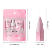 Face Skin Care Set Cleanser Sakura Essence Cream Moisturizing Whitening & Anti-Aging Toner Eye Cream Face Serum Eye Skin Care