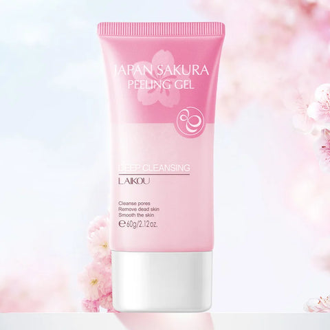 LAIKOU Sakura Moisturizing Facial Cleanser Peeling Gel Deep Cleansing Remove Dead Face Wash Skin Care