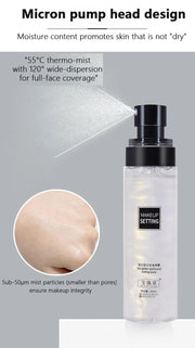 100ml Long-Lasting Makeup Fixing Spray Waterproof Sweatproof Oil-Control Hydrating Setting Mist for Perfect Cosmetics Finish