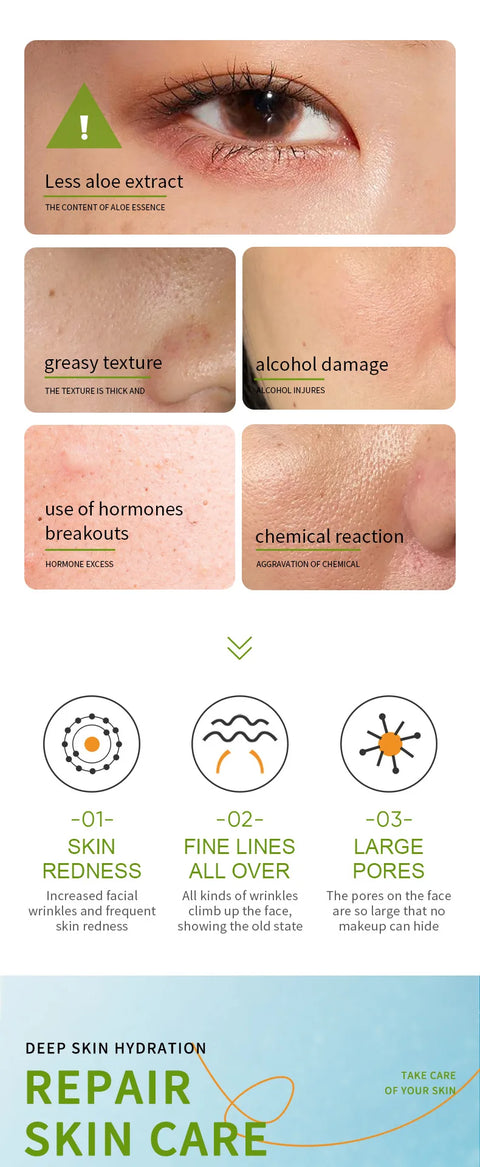 SADOER Exfoliating Aloe Vera Gel Facial Cleanser Deep Cleansing Exfoliant Gentle Tender Face Exfoliation Facial Exfoliator