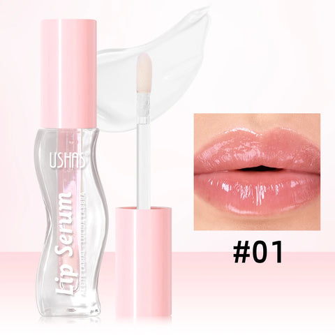 USHAS,Moisturizing lip gloss, hydrating and moisturizing, lip care, increase lip gloss, waterproof and non-stick cup