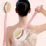 Shower Exfoliating Scrub: Soft Texture, Long Handle, Cleans & Massages, Bathroom Essential
