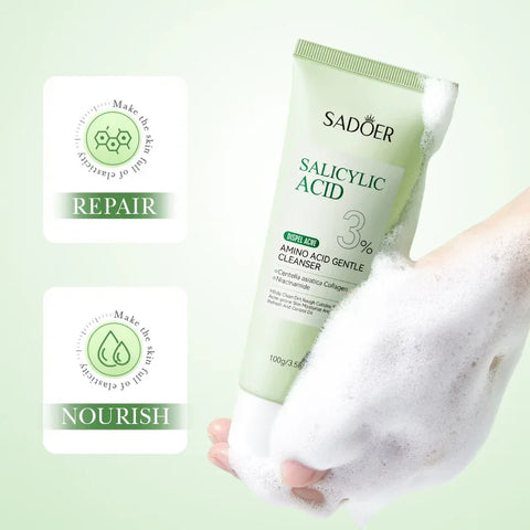 Salicylic Acid Facial Cleanser Face Wash Foam Face Cleanser Moisturizing Facial Cleansing Hydrating Skin Care Products