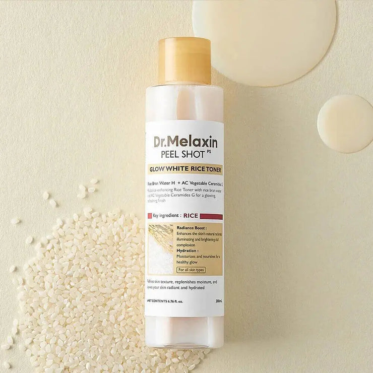 White Rice Toner Deep Moisturizing Soothing the Skin Cleanses Skin Nourishes Hydrates Relieve Dry White Rice Astringent Water