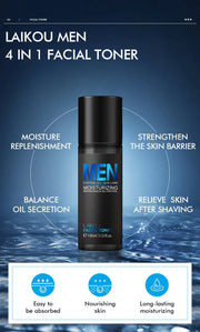 LAIKOU Men Moisturizer Toner Hydrating Improving Dry Oil Control Face Care Refreshing Rejuvenate Korean Skin Care Product 100ml