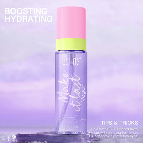 USHAS 80ml Setting Spray Waterproof, Moisturizing Oil-Control & Hydrating  Long-Lasting Makeup Fixer