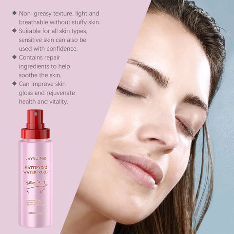 Makeup Setting Spray Waterproof Sweat-Proof Flawless Matte Effect All Day Refreshing Oil Control Non-sticky Makeup Fixing Mist