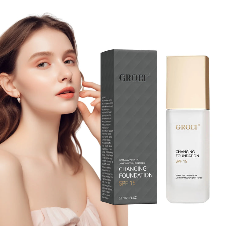 ﻿ Color Changing Foundation  Moisturizer Oil-control Hydrating Color Longwearing Waterproof Travel Coverage make up Base