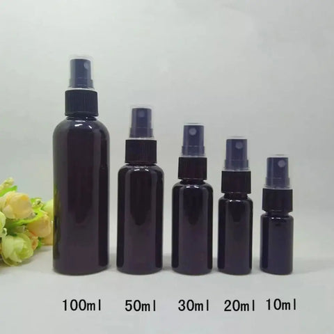 1Pcs Perfume Cosmetic Face Hydration Refillable Spray Bottle 20/30/50/60/100ml Travel Accessories Small Watering Can Black Empty