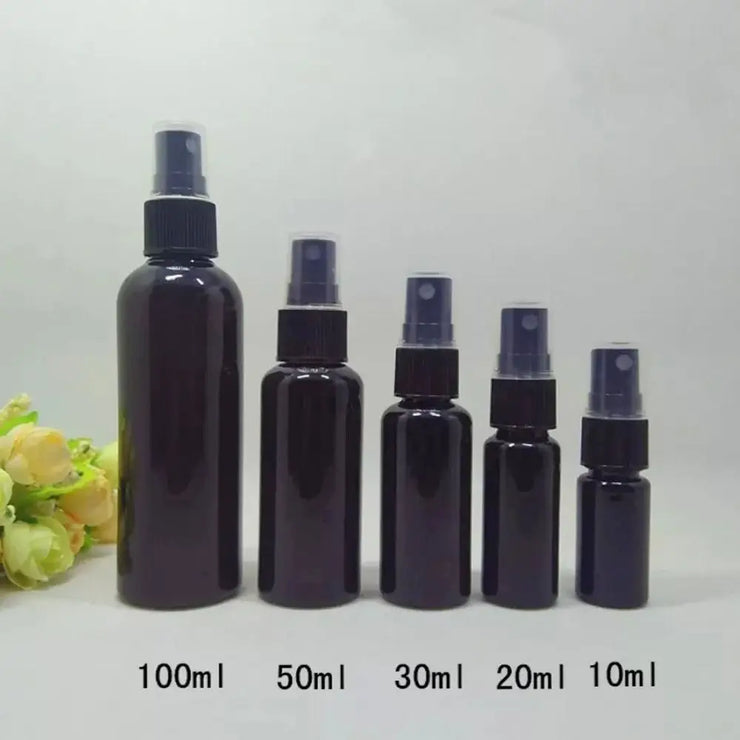 1Pcs Perfume Cosmetic Face Hydration Refillable Spray Bottle 20/30/50/60/100ml Travel Accessories Small Watering Can Black Empty