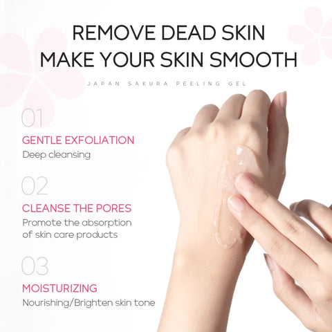 LAIKOU Sakura Moisturizing Facial Cleanser Peeling Gel Deep Cleansing Remove Dead Face Wash Skin Care