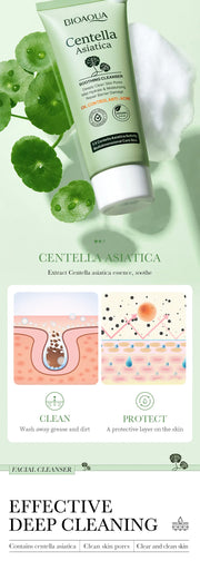 BIOAQUA Centella Asiatica Facial Cleanser Moisturizing Oil Control Face Cleansing Face Wash Foam Facial Cleanser Skin Care
