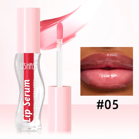 USHAS,Moisturizing lip gloss, hydrating and moisturizing, lip care, increase lip gloss, waterproof and non-stick cup