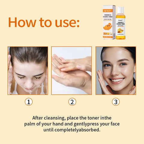 Turmeric Vitamin C Toner-Turmeric Antioxidant Refreshing & Moisturizing,Brightens & Softens Face Care Toner for All Skin Types