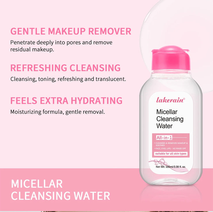 All in One Cleansing Water Deep Makeup Remove Sensitive Soothes Vegetarian Non-stimulating Cleaning Hydrate Cleansing Products