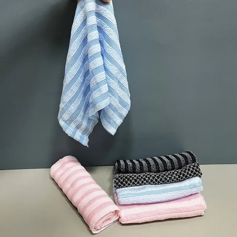 Exfoliating Washcloth Back Scrubber for Shower for Men Silver-ion Multi-Function Foam Bath Towel Ultra-Long Exfoliating Towels