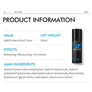 LAIKOU Men Moisturizer Toner Hydrating Improving Dry Oil Control Face Care Refreshing Rejuvenate Korean Skin Care Product 100ml
