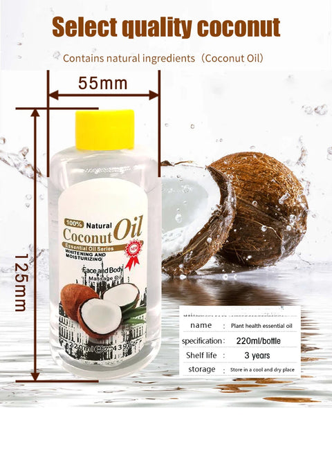 220ml Coconut Oil Massage Moisturizing Repair Skin Care Facial Body SPA Body Oil massage oil essential oils organic face oil