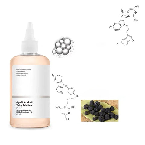 Gentle exfoliation improves skin condition, brightens skin tone, facial skin care glycolic acid 7% toner 240ML
